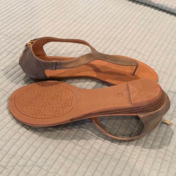 Brand New. Never Worn. Muted Gold Sandals - Picture 2 of 2